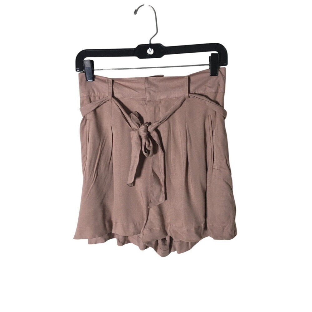 BB Dakota Shorts Women's Size 4 Pink Paper Bag Tie
